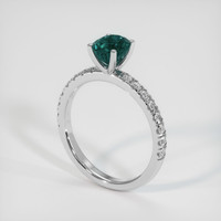1.19 Ct. Greenish Blue Sapphire Ring, 10K White Gold 2