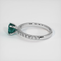 1.19 Ct. Greenish Blue Sapphire Ring, 10K White Gold 4