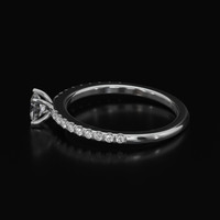 0.81 Ct. White Sapphire Ring, 10K White Gold 4