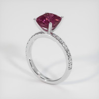3.55 Ct. Purplish Pink Sapphire Ring, 10K White Gold 2