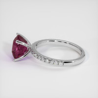 3.55 Ct. Purplish Pink Sapphire Ring, 10K White Gold 4