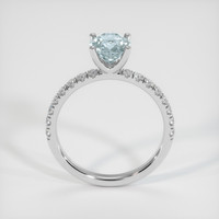 1.06 Ct. Greyish Blue Sapphire Ring, 10K White Gold 3