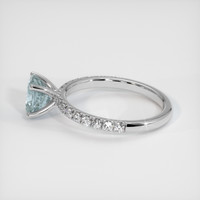 1.06 Ct. Greyish Blue Sapphire Ring, 10K White Gold 4