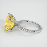 10.63 Ct. Yellow Sapphire Ring, 10K White Gold 4