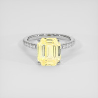 5.10 Ct. Yellow Sapphire Ring, 10K White Gold 1