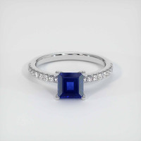 1.33 Ct. Sapphire Ring, 14K White Gold 1