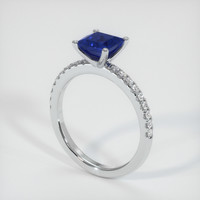 1.33 Ct. Sapphire Ring, 14K White Gold 2