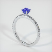 0.44 Ct. Sapphire Ring, 14K White Gold 2