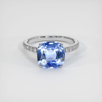 4.06 Ct. Sapphire Ring, 14K White Gold 1