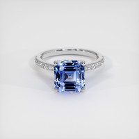 5.69 Ct. Color Change Sapphire Ring, 14K White Gold 1