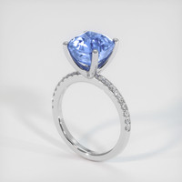 5.69 Ct. Color Change Sapphire Ring, 14K White Gold 2