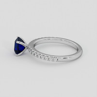 1.25 Ct. Blue Sapphire Ring, 14K White Gold 4