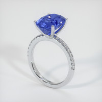 6.83 Ct. Sapphire Ring, 14K White Gold 2