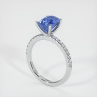 3.00 Ct. Sapphire Ring, 14K White Gold 2