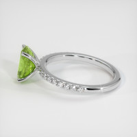 1.28 Ct. Green Tourmaline Ring, 14K White Gold 4