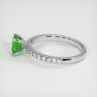 0.73 Ct. Green Chrome Tourmaline Ring, 14K White Gold 4