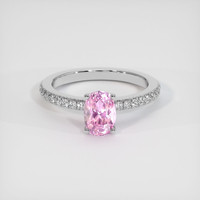 1.09 Ct. Sapphire Ring, 14K White Gold 1