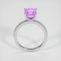 3.04 Ct. Purplish Pink Sapphire Ring, 14K White Gold 3