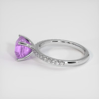 3.04 Ct. Purplish Pink Sapphire Ring, 14K White Gold 4