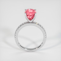 3.07 Ct. Padparadscha Sapphire Ring, 14K White Gold 3