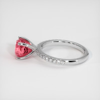 3.07 Ct. Padparadscha Sapphire Ring, 14K White Gold 4