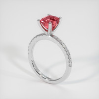 2.03 Ct. Padparadscha Sapphire Ring, 14K White Gold 2