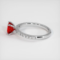 1.03 Ct. Ruby Ring, 14K White Gold 4