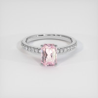 2.15 Ct. Pink Sapphire Ring, 14K White Gold 1