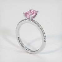 2.15 Ct. Pink Sapphire Ring, 14K White Gold 2