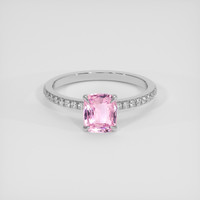 2.04 Ct. Pink Sapphire Ring, 14K White Gold 1