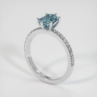 1.42 Ct. Sapphire Ring, 14K White Gold 2