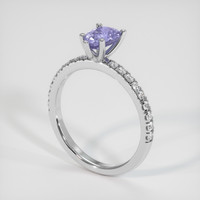 0.89 Ct. Purple Sapphire Ring, 14K White Gold 2