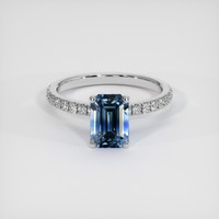2.32 Ct. Bi Color Sapphire Ring, 14K White Gold 1