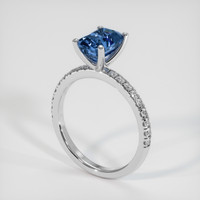 2.32 Ct. Bi Color Sapphire Ring, 14K White Gold 2