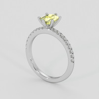 1.22 Ct. Yellow Sapphire Ring, 14K White Gold 2