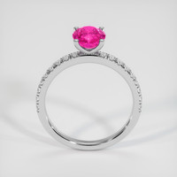 1.58 Ct. Pink Sapphire Ring, 14K White Gold 3