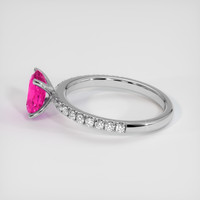 1.58 Ct. Pink Sapphire Ring, 14K White Gold 4