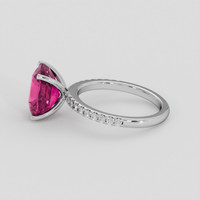 5.09 Ct. Pink Sapphire Ring, 14K White Gold 4