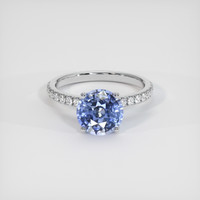 2.21 Ct. Blue Sapphire Ring, 14K White Gold 1