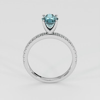 1.88 Ct. Greenish Blue Sapphire Ring, 14K White Gold 3