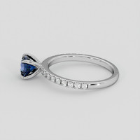 1.01 Ct. Greenish Blue Sapphire Ring, 14K White Gold 4
