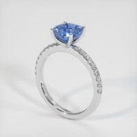 2.04 Ct. Sapphire Ring, 14K White Gold 2