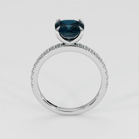 2.32 Ct. Greenish Blue Sapphire Ring, 14K White Gold 3