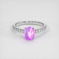 1.11 Ct. Sapphire Ring, 14K White Gold 1