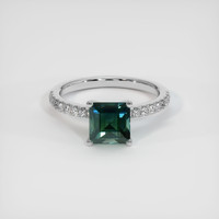 2.56 Ct. Sapphire Ring, 14K White Gold 1