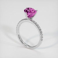 3.22 Ct. Sapphire Ring, 14K White Gold 2
