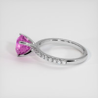 3.22 Ct. Purplish Pink Sapphire Ring, 14K White Gold 4
