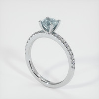 1.33 Ct. Sapphire Ring, 14K White Gold 2
