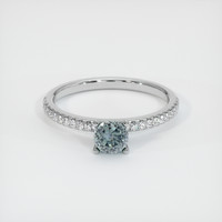 0.48 Ct. Sapphire Ring, 14K White Gold 1