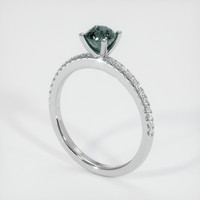 0.48 Ct. Sapphire Ring, 14K White Gold 2